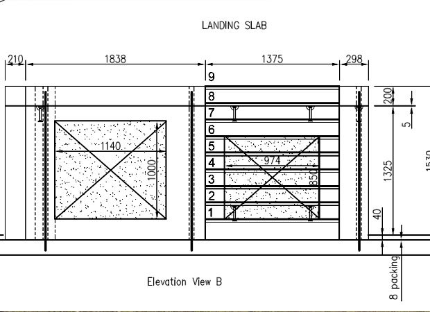 Visual Concrete general assembly design with reinforcement, fixing and lifting details