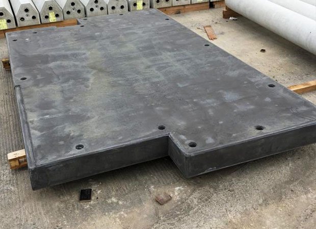 Visual Concrete landing section in the yard